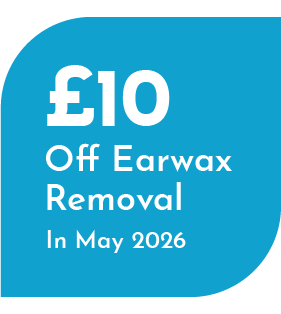 £10 off earwax removal in May 2026
